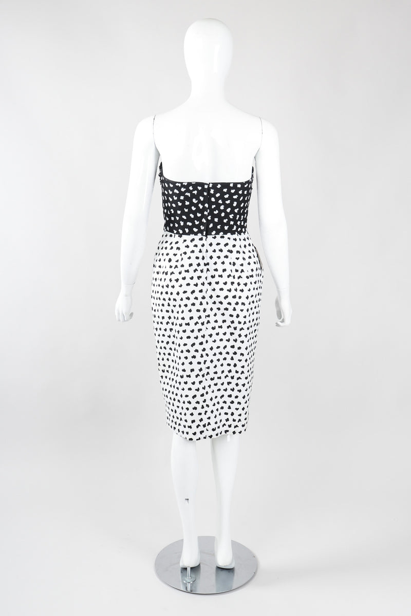 Recess Los Angeles Vintage Victor Costa Positive/Negative Splatter Dot Love Lemons Dress Set