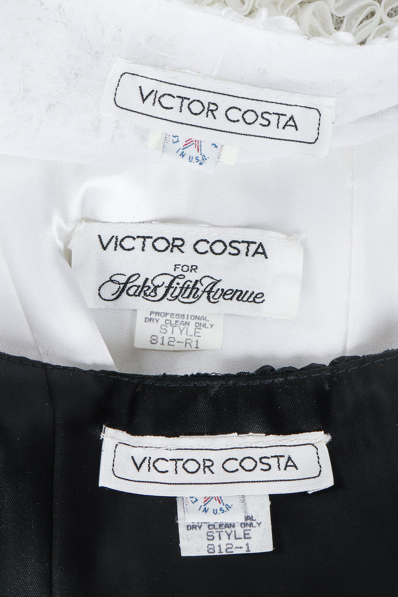 Vintage Victor Costa Label on black and white At Recess
