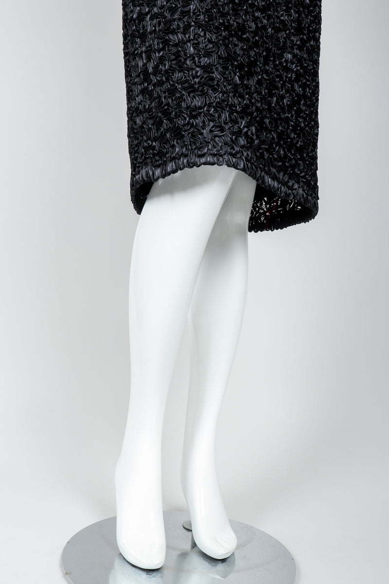 Vintage Victor Costa Black Ribbon Lace Skirt Hem on Mannequin at Recess Los Angeles