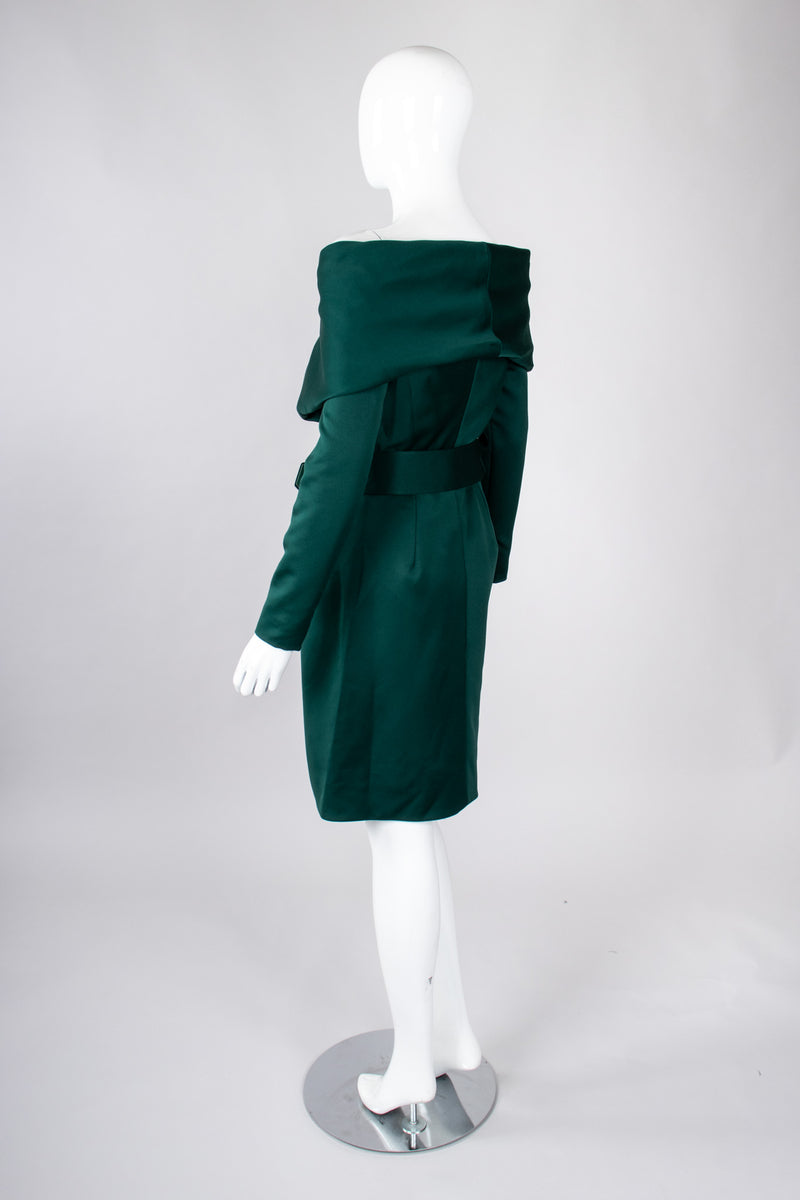 off shoulder shawl collar dress Off Shoulder Ava Gown with A-Line Skirt