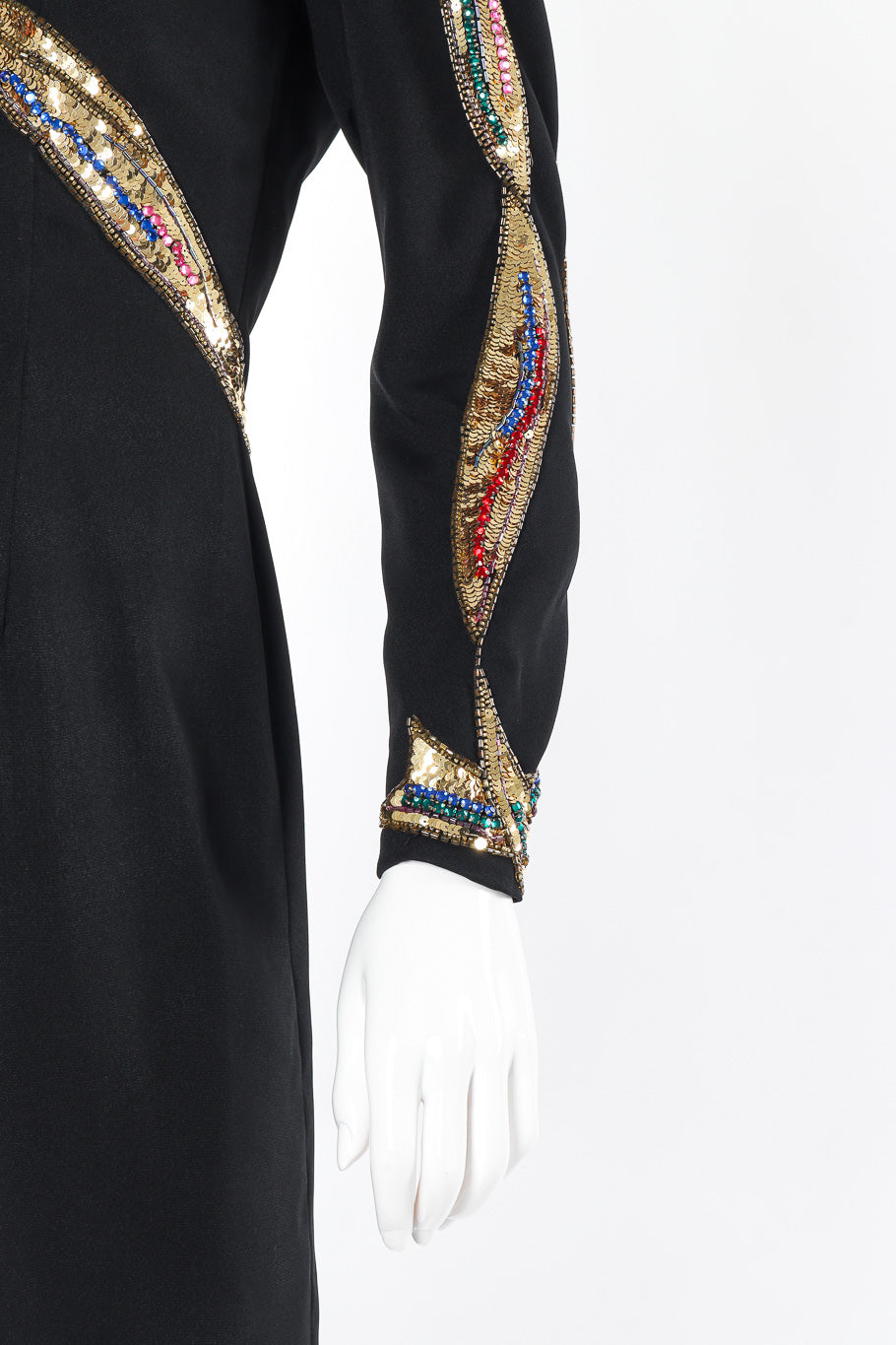 Victoria Royal sequin midi dress sleeve detail @recessla