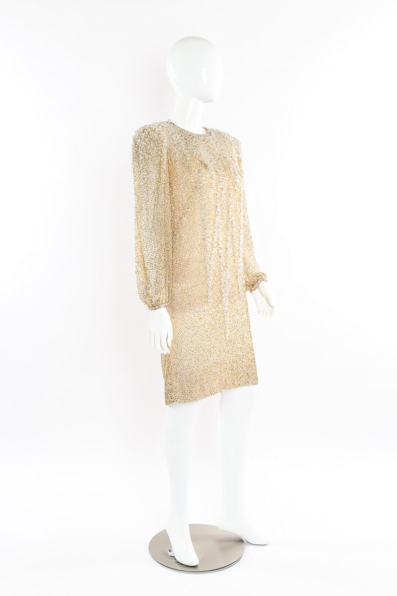 Vintage Victoria Royal Champagne Drip Beaded Shift Dress Recess Vintage Victoria Royal Champagne Drip Beaded Shift Dress Recess