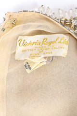 Beaded champagne silk shift dress by Victoria Royal Label @recessla