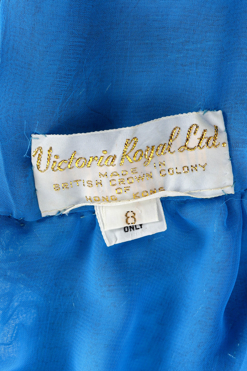 Vintage Victoria Royal Swirl Art Beaded Dress tag @ Recess LA