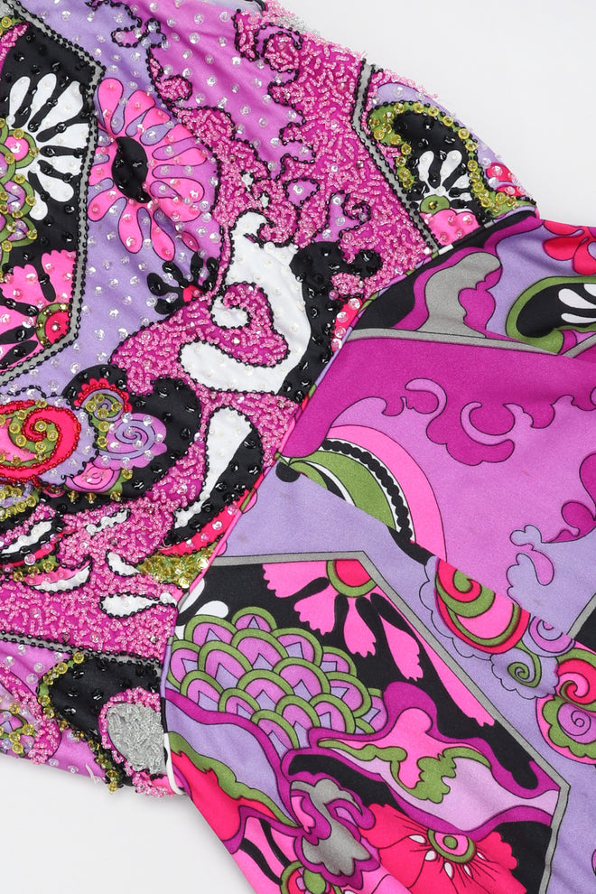 Recess Los Angeles Vintage Victoria Royal Psychedelic Pucci Inspired Wide Leg Jumpsuit
