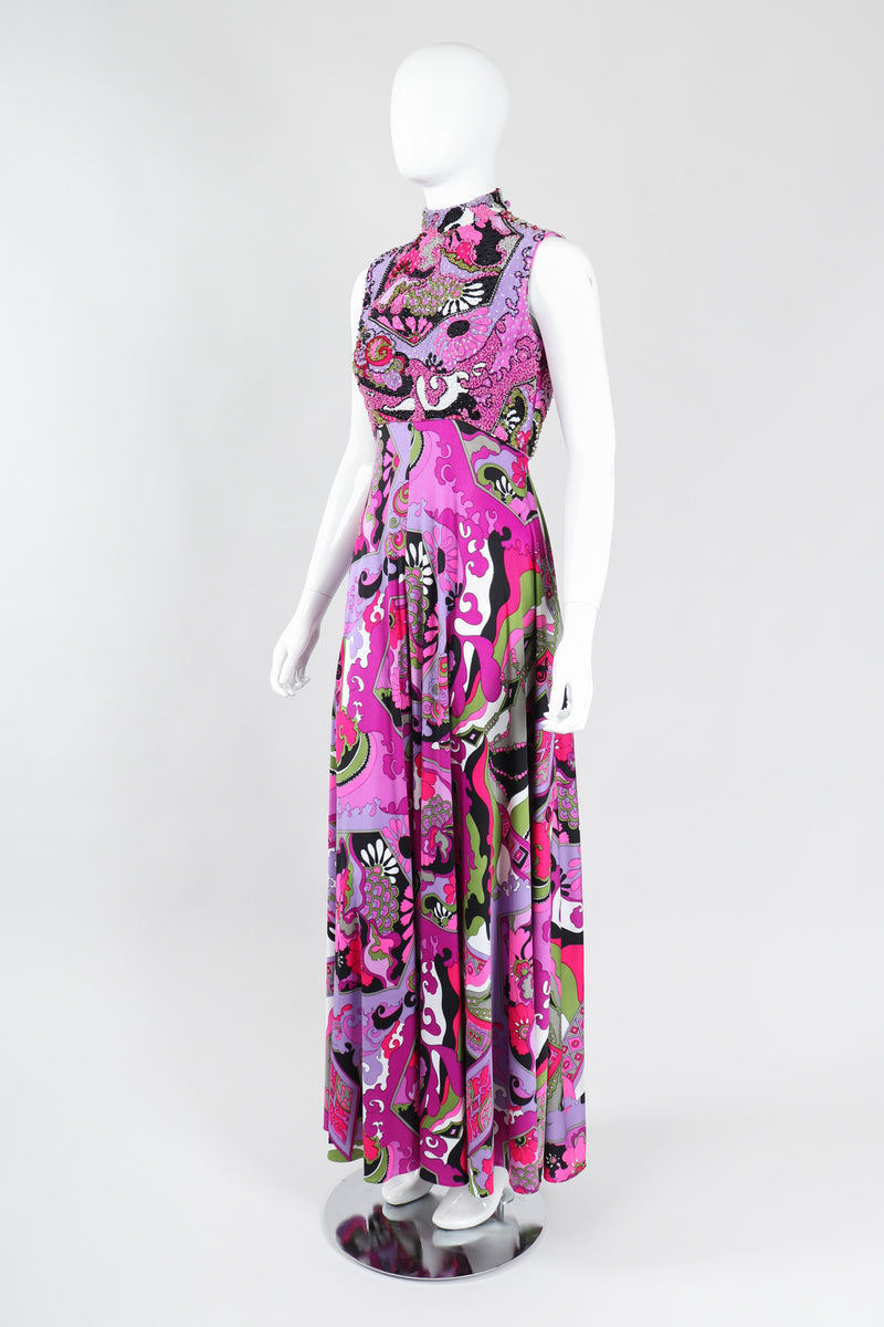 Recess Los Angeles Vintage Victoria Royal Psychedelic Pucci Inspired Wide Leg Jumpsuit