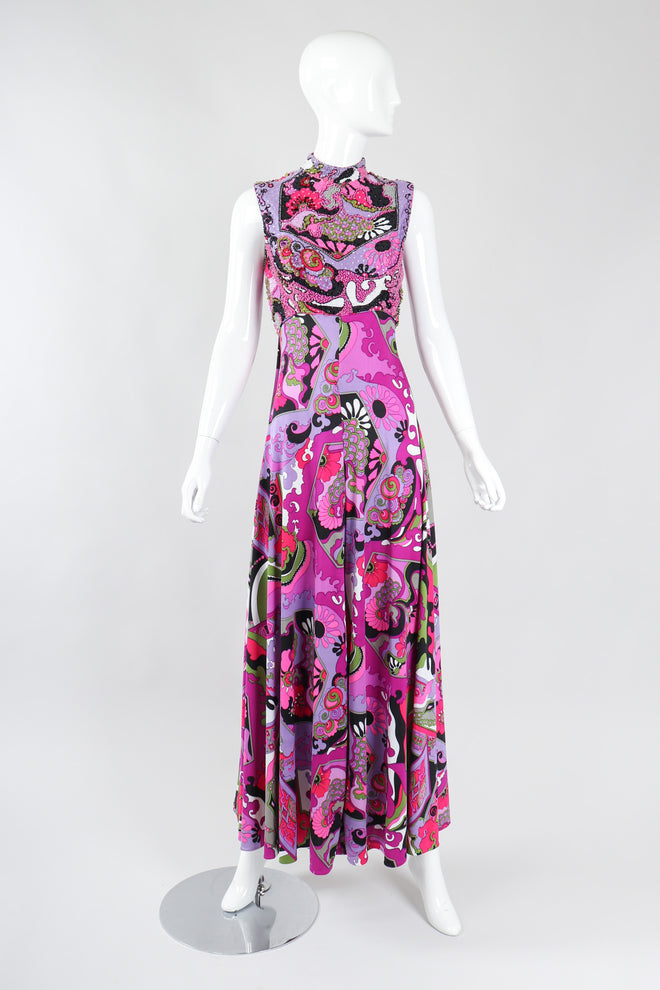Recess Los Angeles Vintage Victoria Royal Psychedelic Pucci Inspired Wide Leg Jumpsuit
