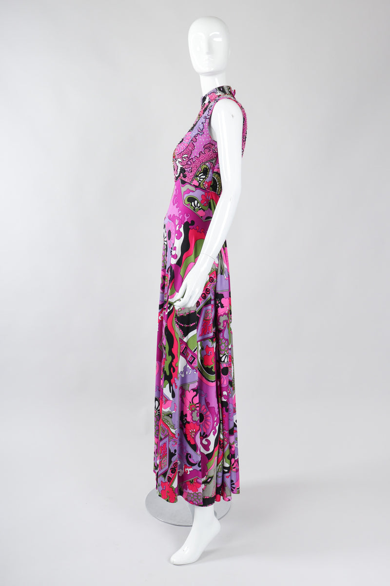 Recess Los Angeles Vintage Victoria Royal Psychedelic Pucci Inspired Wide Leg Jumpsuit