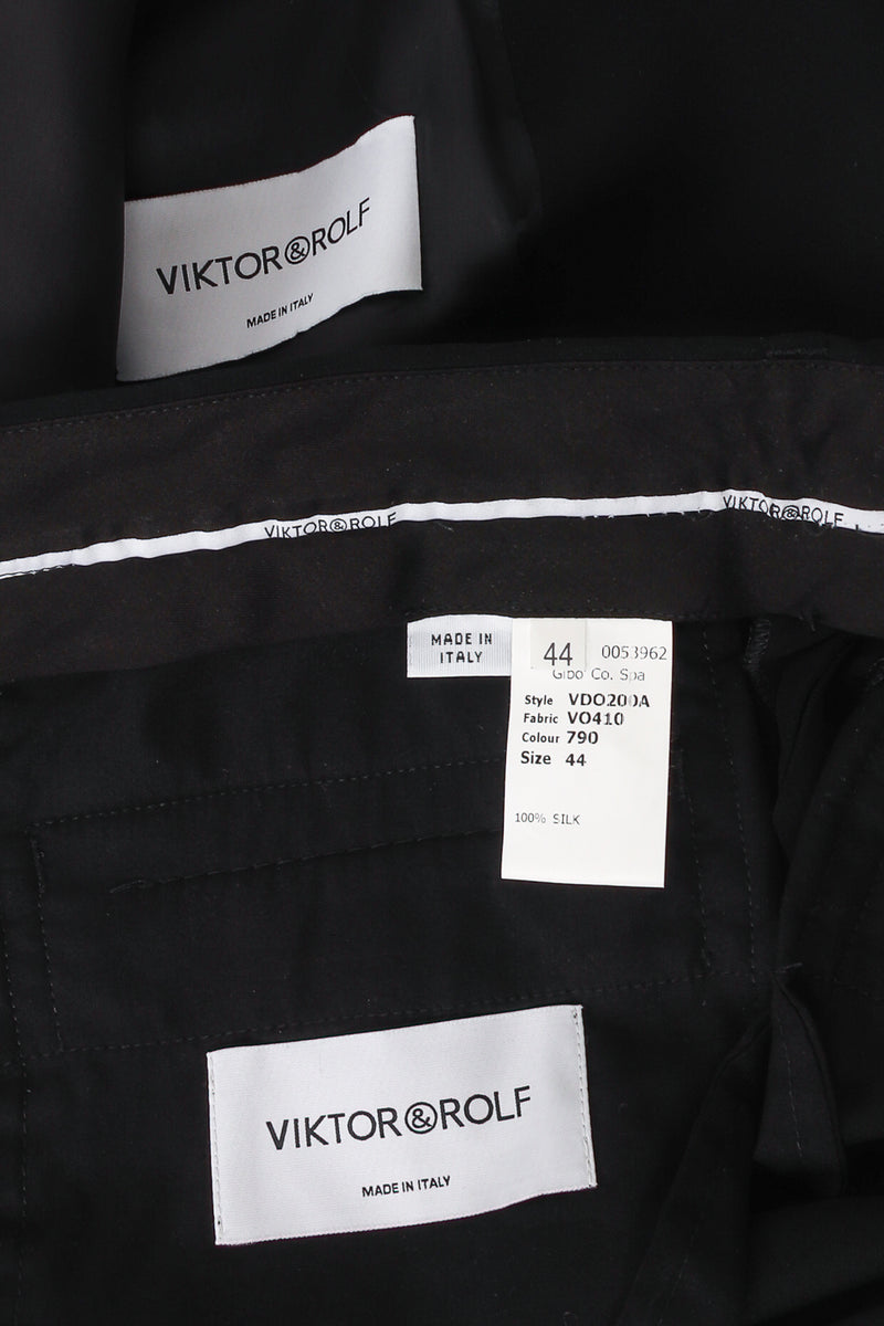 2007 S/S Viktor & Rolf Detachable Fringe Jacket and Pant Set label at Recess LA