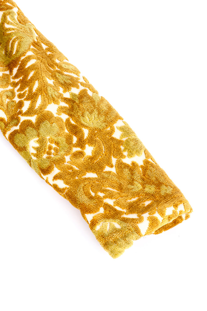 Vintage brocade pattern jacket flat lay sleeve close @recessla