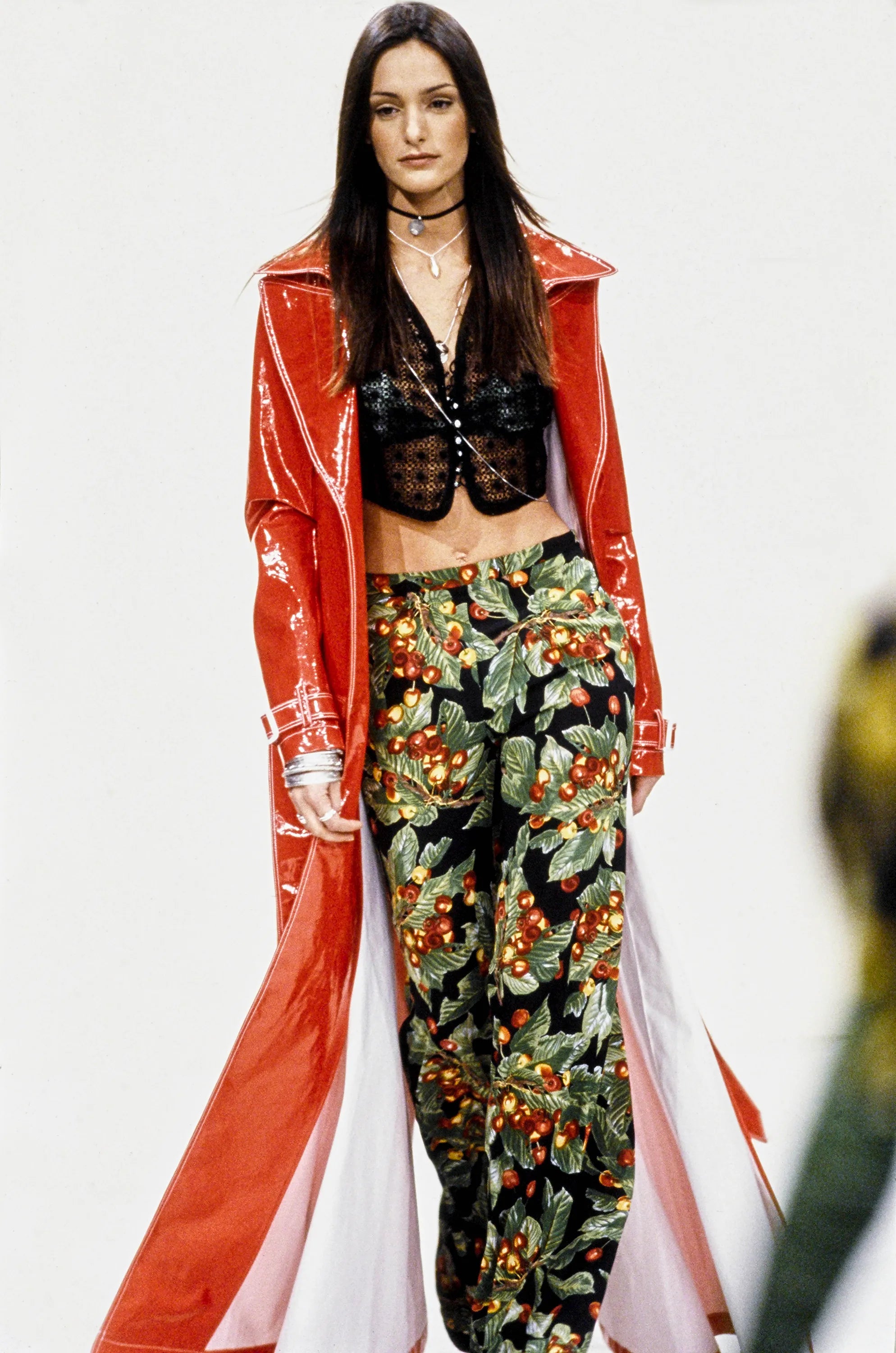 Vintage Marc Jacobs for Perry Ellis 1993 S/S Grunge Cherry Vest on runway model @ Recess LA