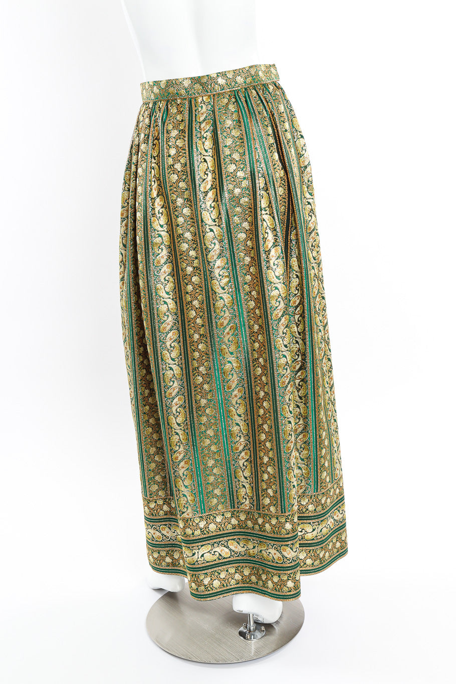 Vintage metallic skirt on mannequin back @recessla