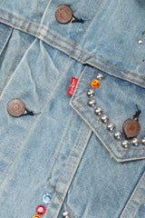 Recess Los Angeles Vintage Levi's Studded Crystal J-Star Denim Jacket