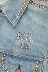 Recess Los Angeles Vintage Levi's Studded Crystal J-Star Denim Jacket