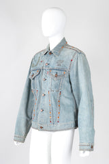 Recess Los Angeles Vintage Levi's Studded Crystal J-Star Denim Jacket