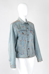 Recess Los Angeles Vintage Levi's Studded Crystal J-Star Denim Jacket
