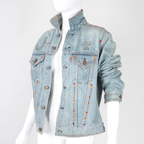 Levi's studded denim jacket hot sale