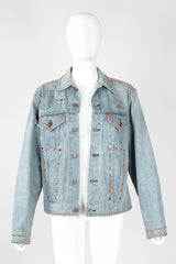 Recess Los Angeles Vintage Levi's Studded Crystal J-Star Denim Jacket