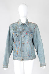 Recess Los Angeles Vintage Levi's Studded Crystal J-Star Denim Jacket