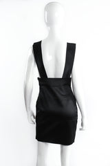 Vintage Victorio & Lucchino Bandage Stretch Suspender Mini Skirt on Mannequin back at Recess LA