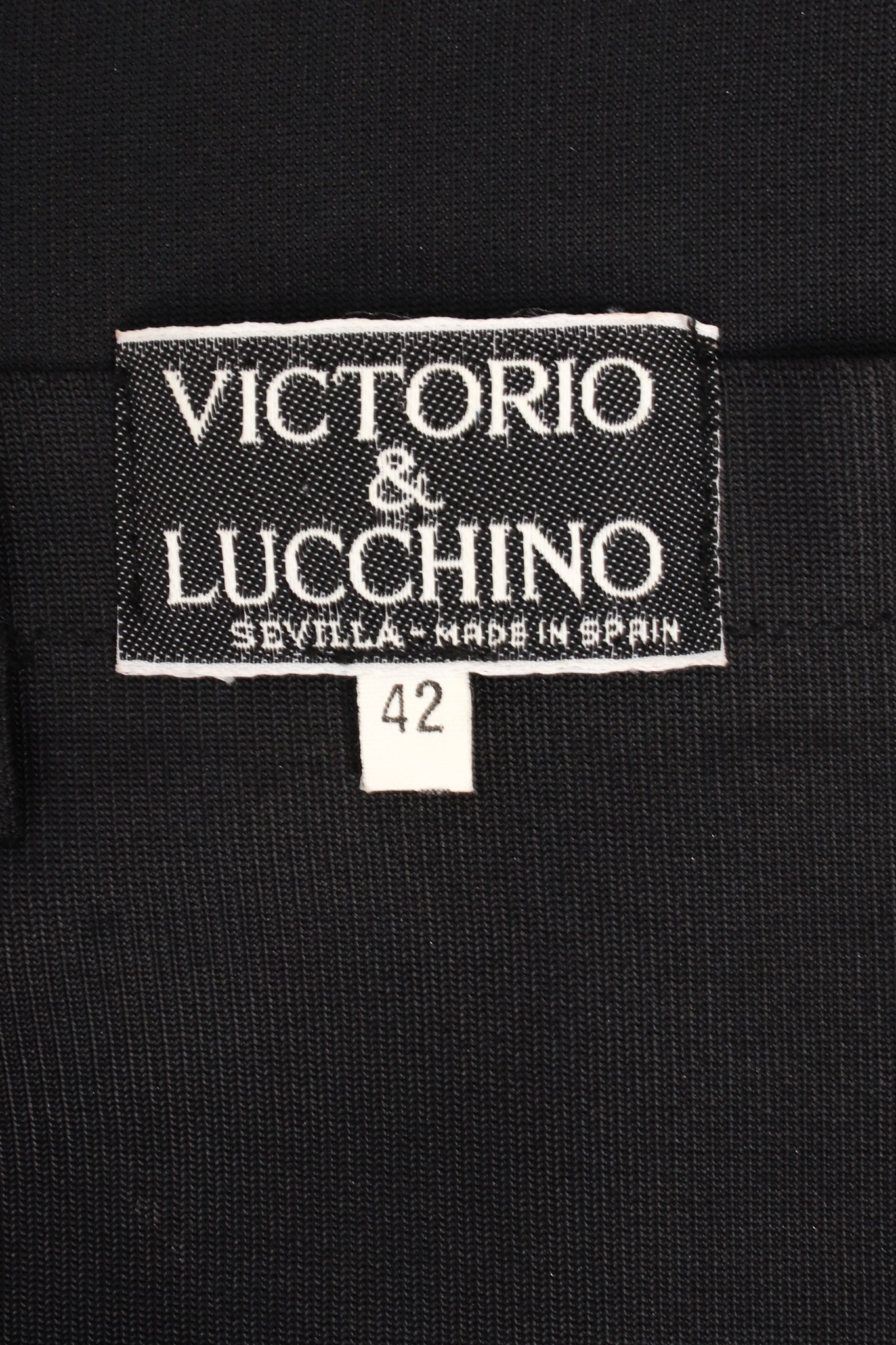 Vintage Victorio & Lucchino Bandage Stretch Suspender Mini Skirt label at Recess LA