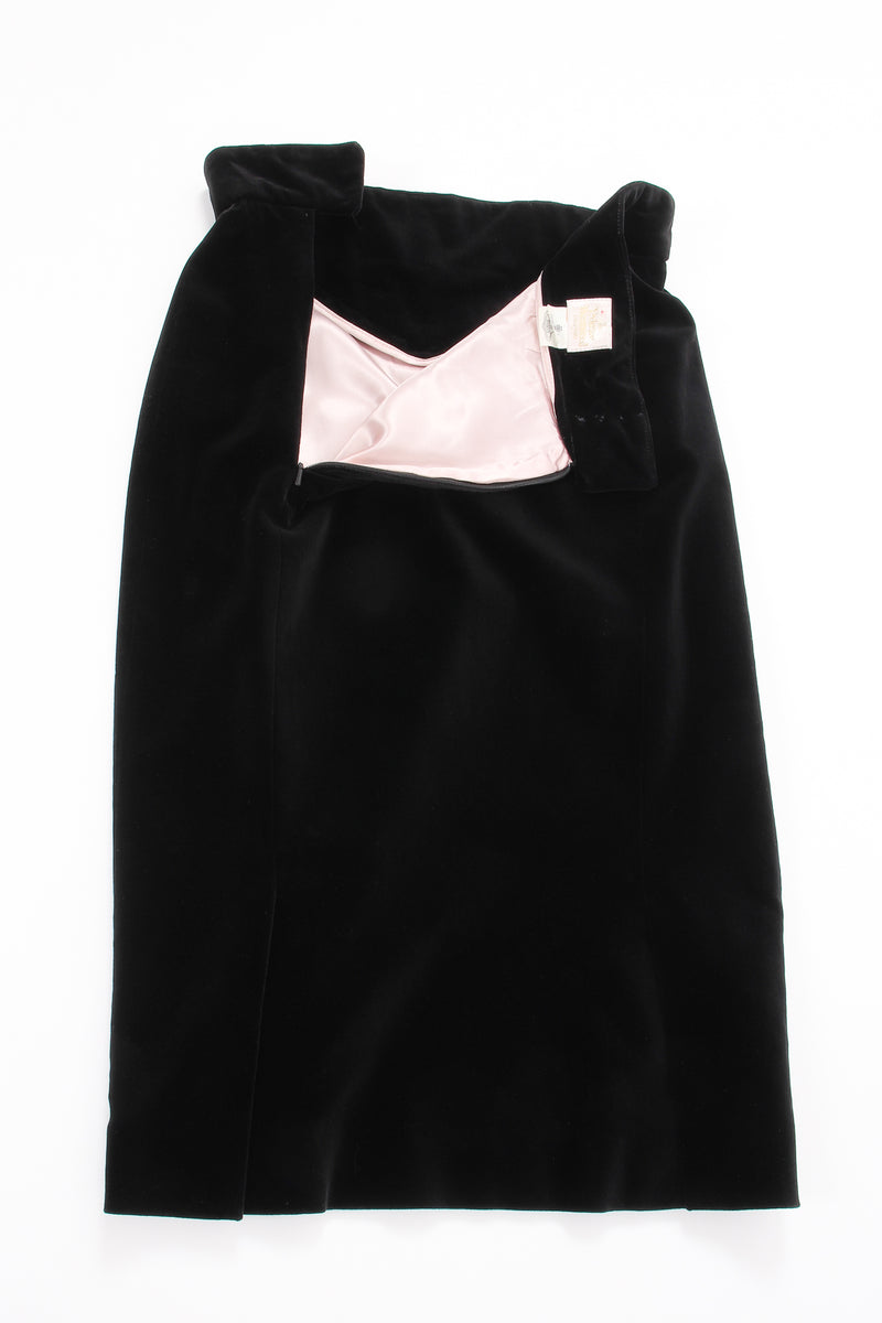 Vintage Vivienne Westwood Velvet Cinched Yoke Skirt back zip at Recess Los Angeles