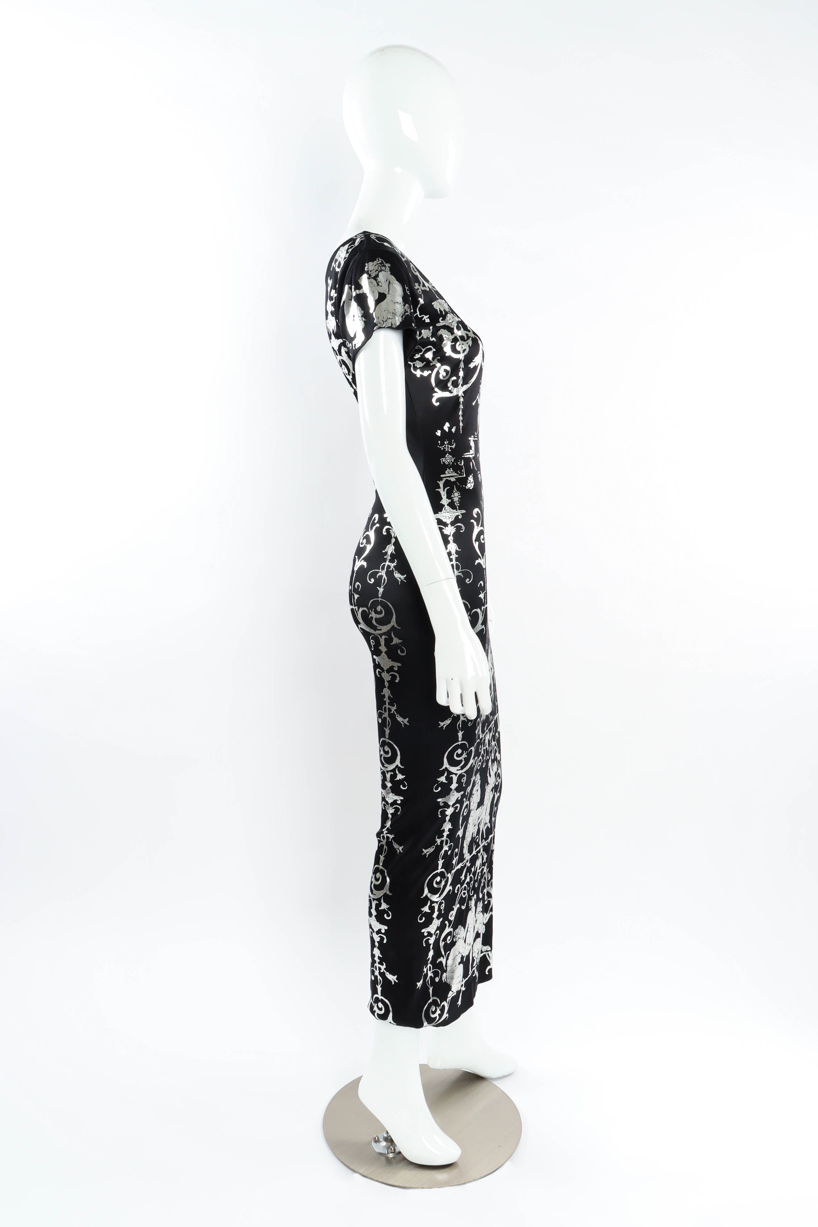Vivienne Westwood 1990 A/W Portrait Collection Rococo Dress mannequin side  @ Recess LA