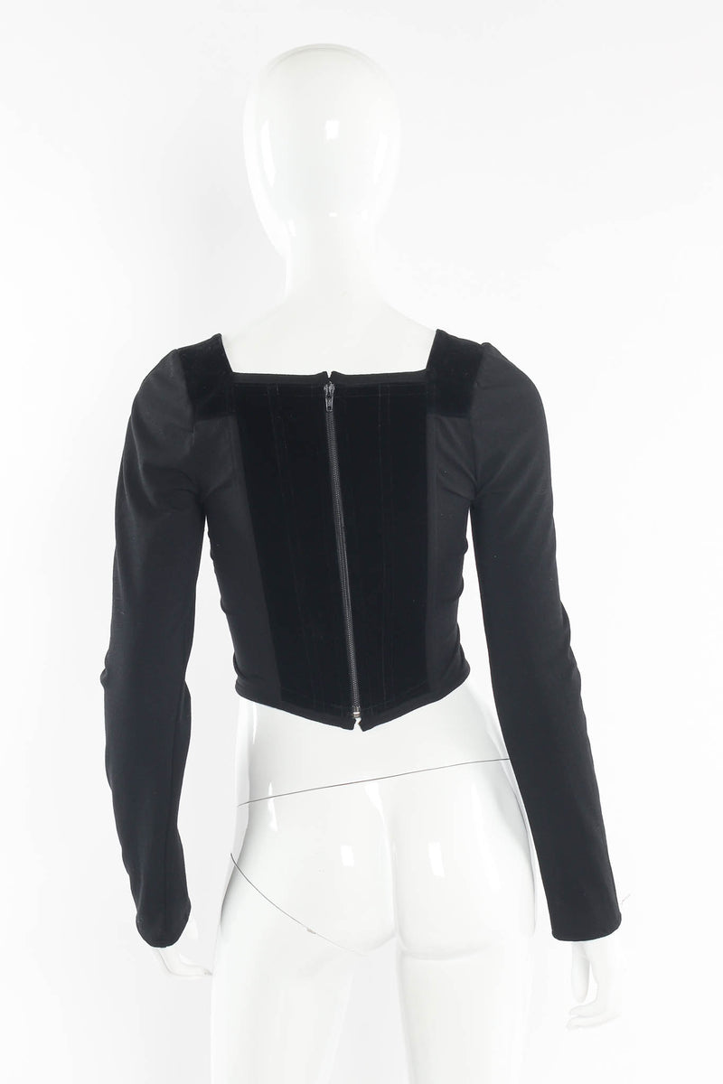 Vintage Vivienne Westwood Corset Top & Mini Skirt Set mannequin back top  @ Recess LA