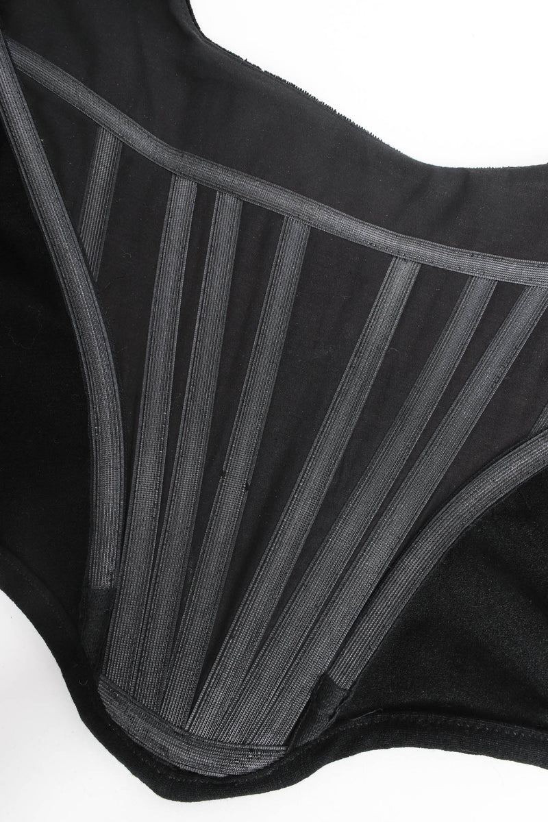 Vintage Vivienne Westwood Corset Top & Mini Skirt Set top boning @ Recess LA