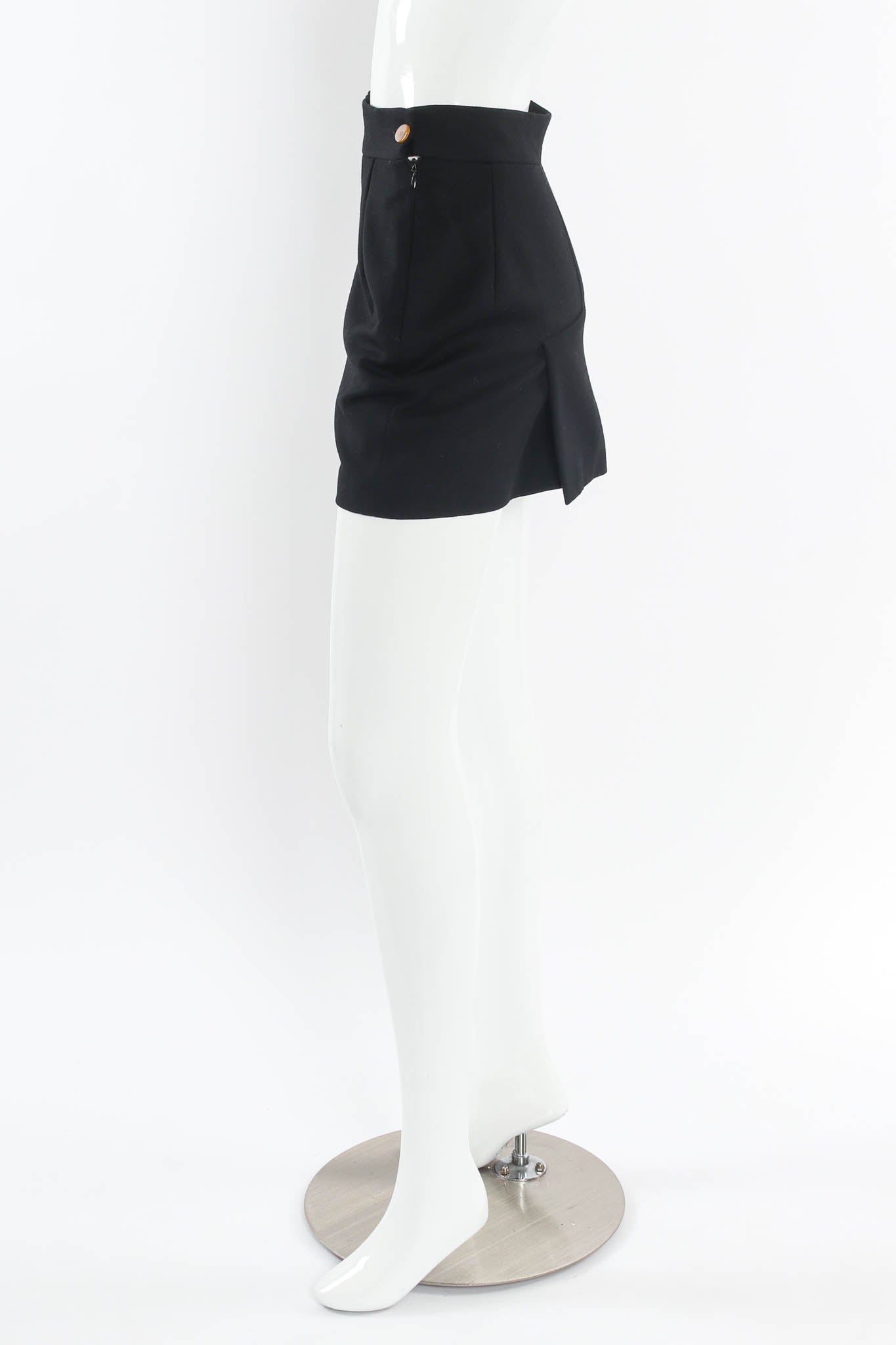Vintage Vivienne Westwood Corset Top & Mini Skirt Set mannequin side skirt @ Recess LA