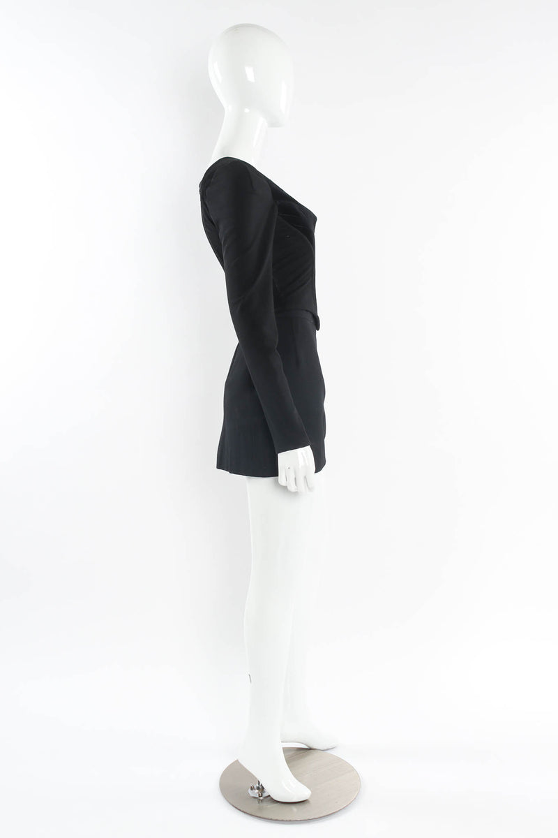 Vintage Vivienne Westwood Corset Top & Mini Skirt Set mannequin side @ Recess LA