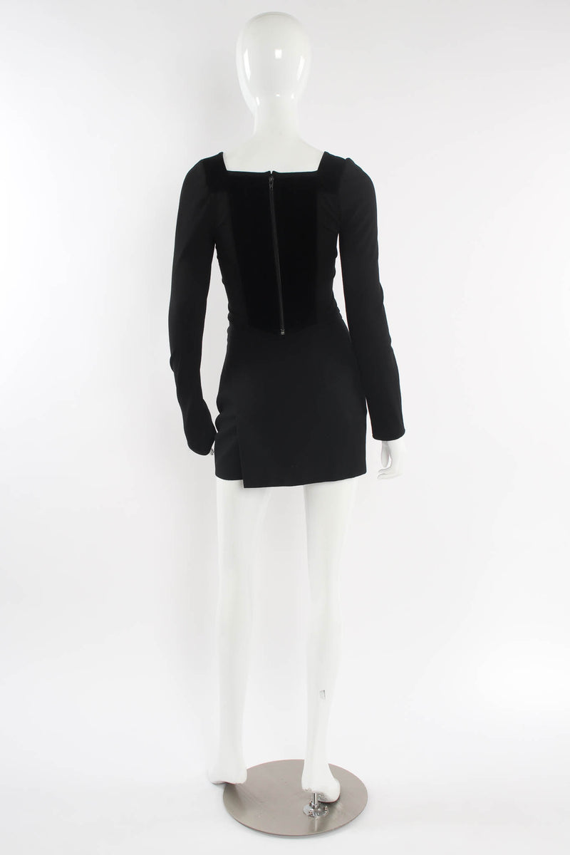 Vintage Vivienne Westwood Corset Top & Mini Skirt Set mannequin back @ Recess LA