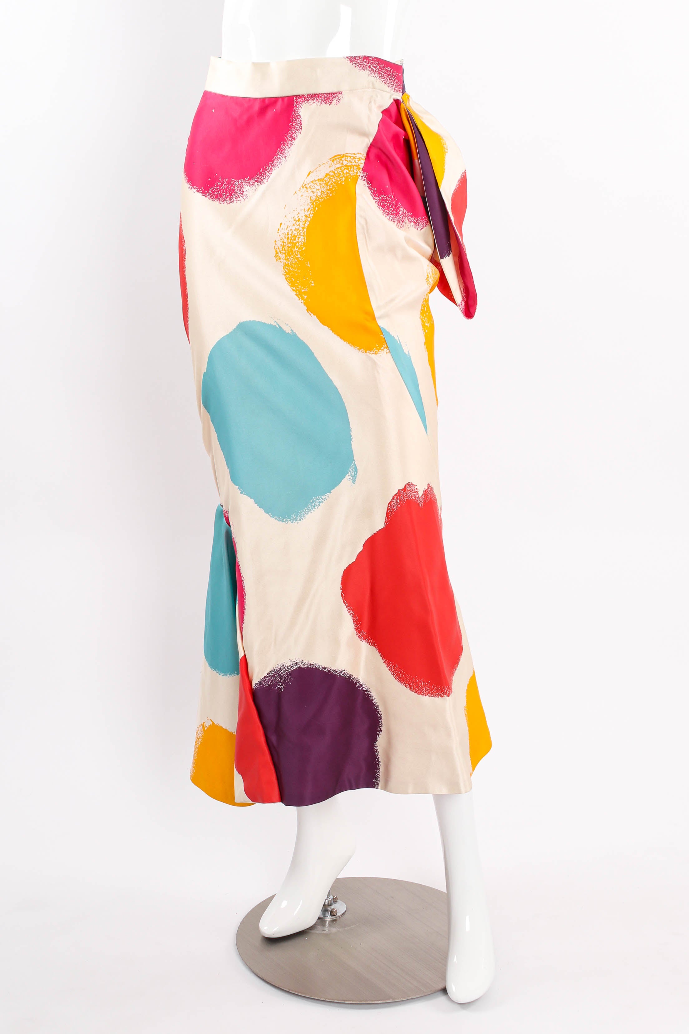 Vintage Vivienne Westwood Arts & Craft Drape Skirt mannequin front angle @ Recess LA