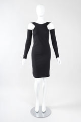 Recess Los Angeles Vintage Vivienne Westwood Anglomania Floating Sleeve Cold Shoulder Jersey Knit Halter Dress