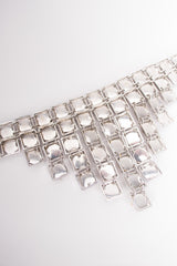 Vogue Jewelry Vintage Faceted Silver Stone Art Deco Step Choker