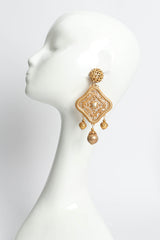 Vintage Lawrence Vrba Fleur Filigree Globe Earrings on mannequin @ Recess LA