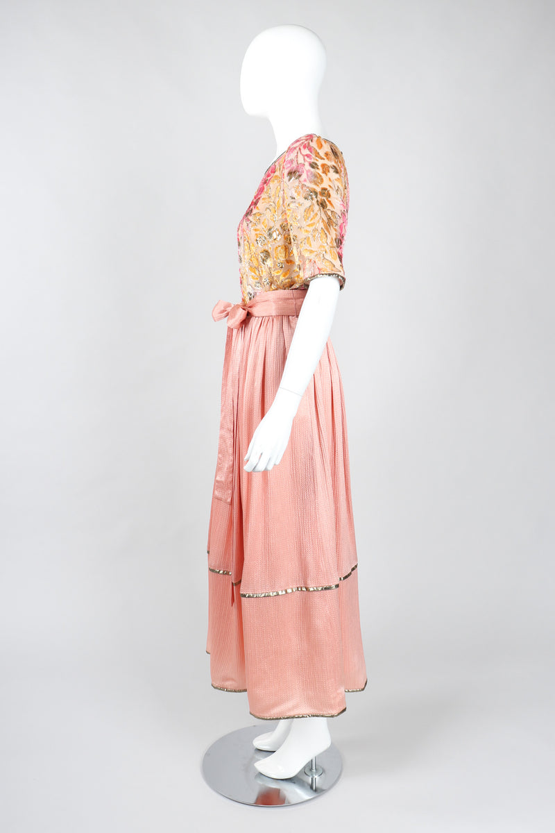 Recess Los Angeles Vintage William Pearson Velvet Burnout Bodice Dress