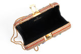 Vintage Walborg Glass Stone & Rhinestone Box Clutch signed @ Recess LA