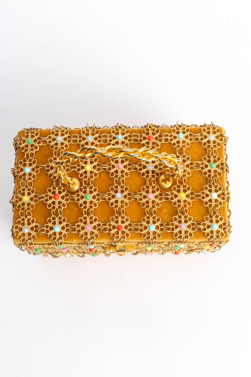 Vintage Walborg Velvet Filigree Pastel Box Bag top handle @ Recess Los Angeles