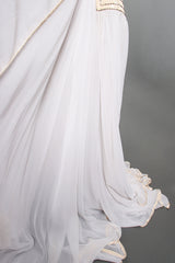 Vintage Wayne Clark Chiffon Balloon Sleeve Gown Wedding Bridal fabric at Recess LA