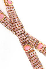 Vintage William de Lillo Rhinestone Crystal Rock Belt Lariat stones/rhinestone close @ Recess Los Angeles