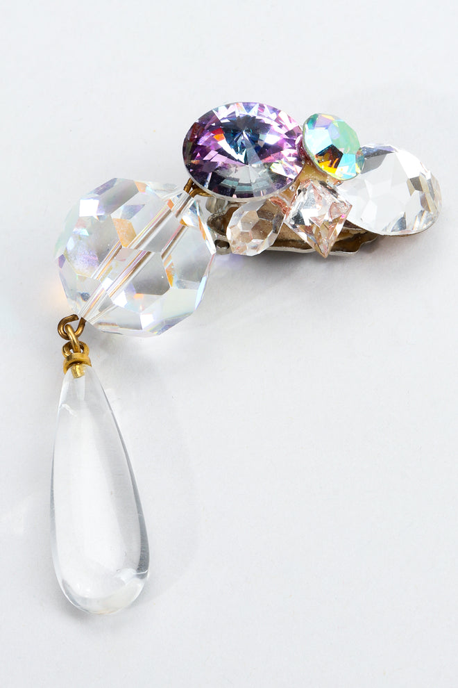 Vintage Wendy Gell Iridescent Crystal Teardrop Earrings at Recess Los Angeles