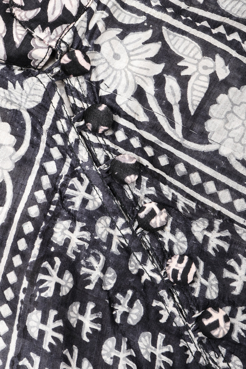 Recess Los Angeles Vintage Wesmar Indian Batik Print Silk Habutai Dress