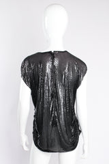 Vintage Whiting & Davis Anthony Ferrara Metal Mesh Cap Sleeve Top on Mannequin back at Recess LA