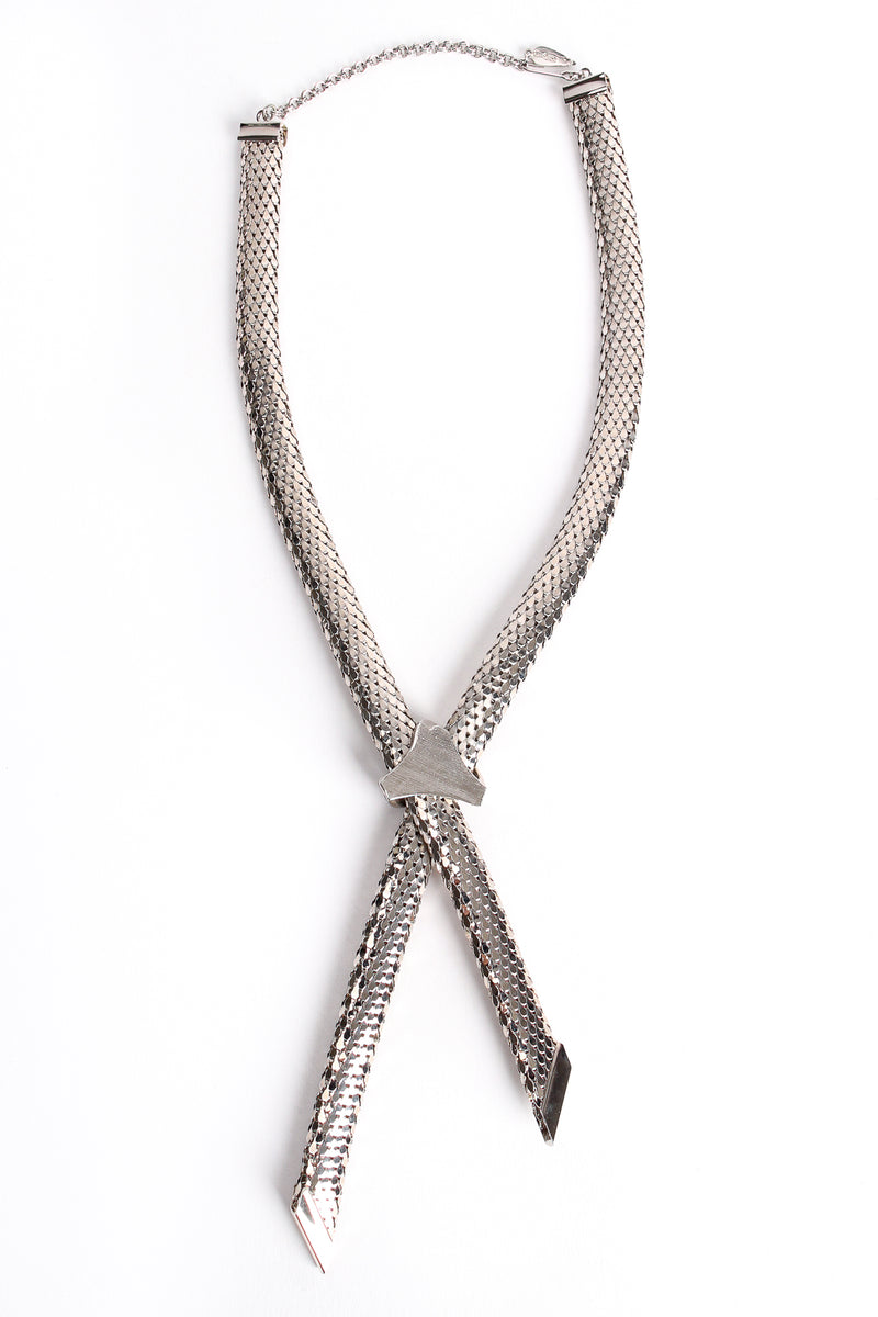 Vintage Whiting & Davis Scale Mesh Lariat Knot Bolo Necklace at Recess Los Angeles
