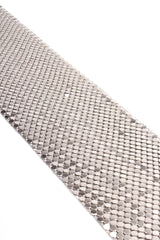 Vintage Whiting & Davis Silver Metal Mesh Scarf Sash Tie detail at Recess Los Angeles