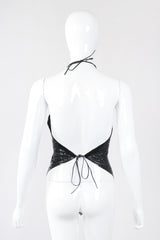 Recess Los Angeles Vintage Whiting & Davis Liquid Mesh V-Neck Halter Top