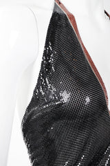 Recess Los Angeles Vintage Whiting & Davis Liquid Mesh V-Neck Halter Top