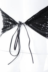 Recess Los Angeles Vintage Whiting & Davis Liquid Mesh V-Neck Halter Top