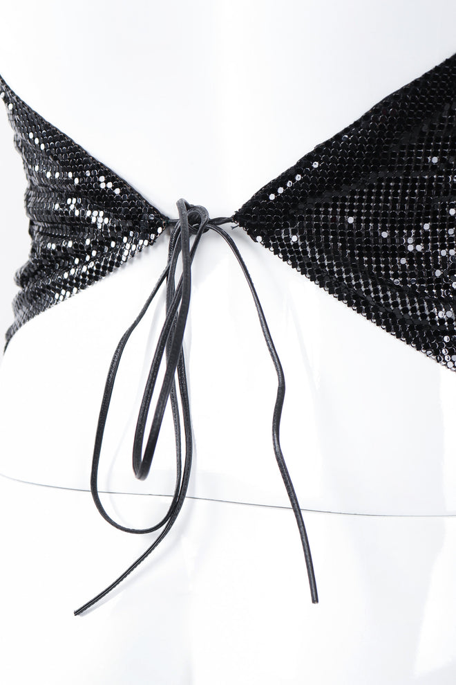 Recess Los Angeles Vintage Whiting & Davis Liquid Mesh V-Neck Halter Top